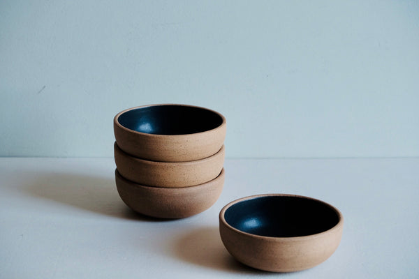 Set of 4 Cereal Bowls, Black -  SECONDS