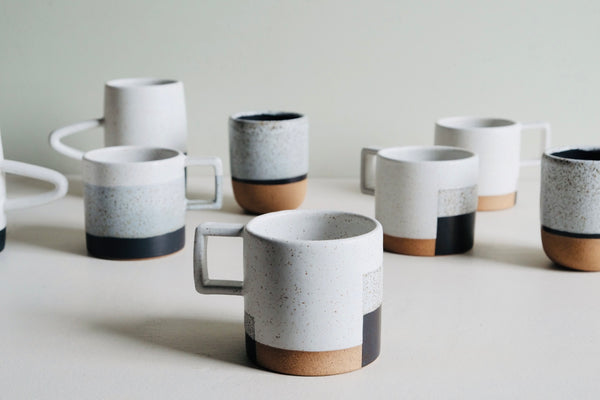 Geometric Black Sand Mug